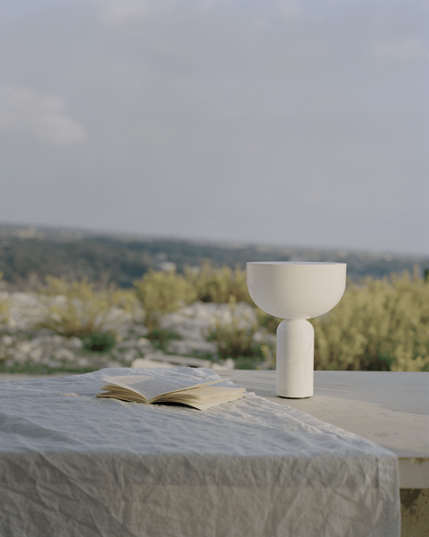 Marble Column Table Lamp