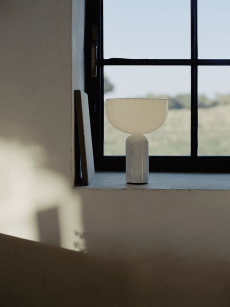 Marble Column Table Lamp