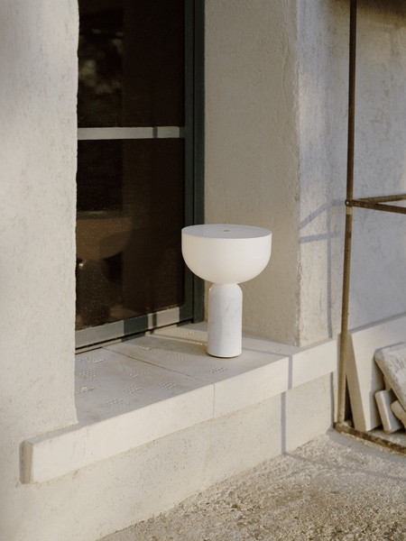 Marble Column Table Lamp