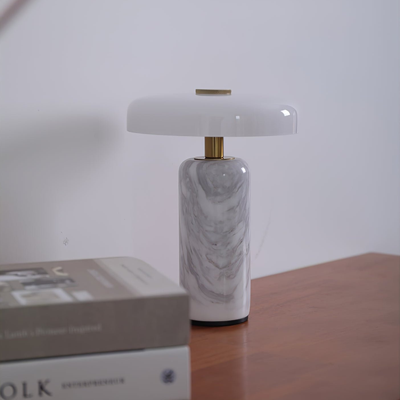 Marble Column Table Lamp