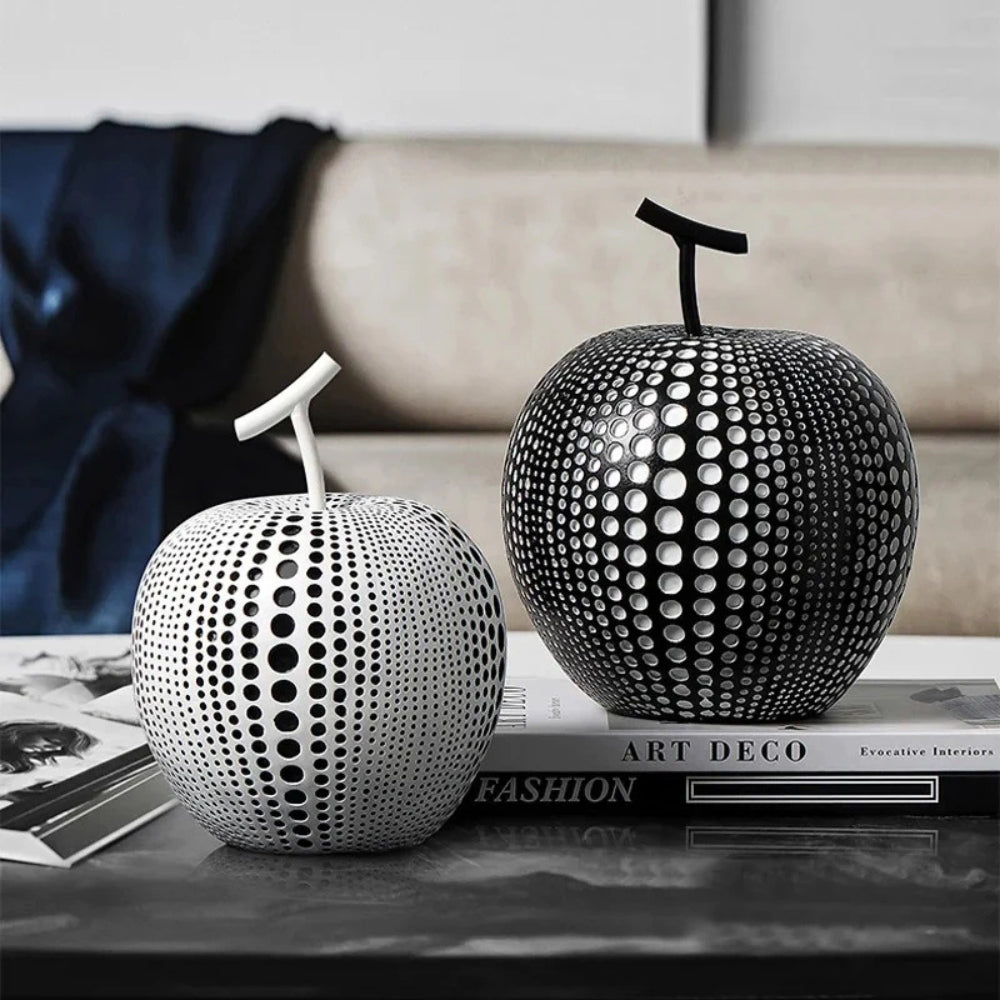 Dot Pattern Apple Sculpture