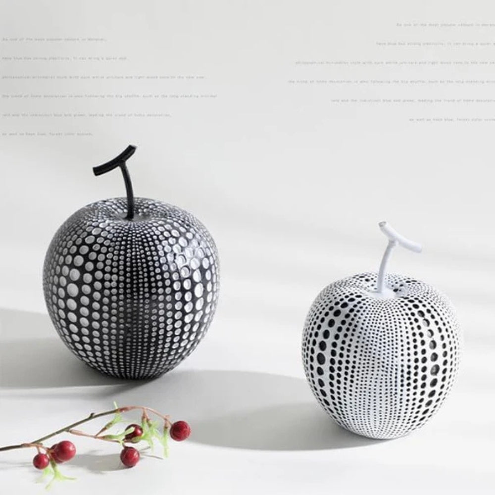 Dot Pattern Apple Sculpture
