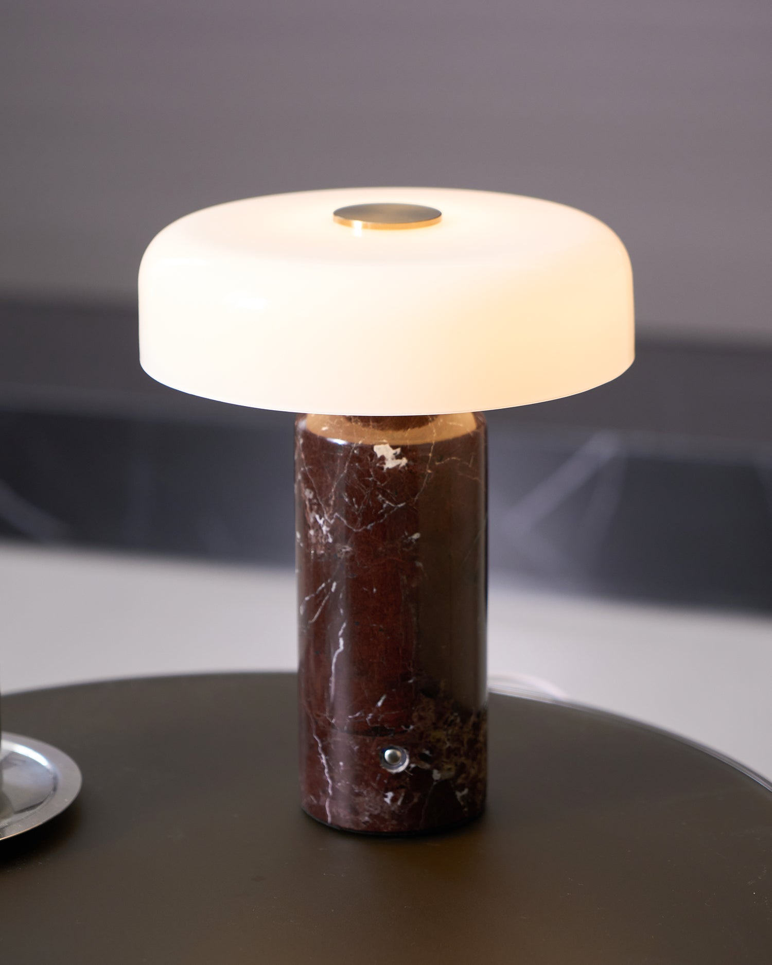 Marble Column Table Lamp