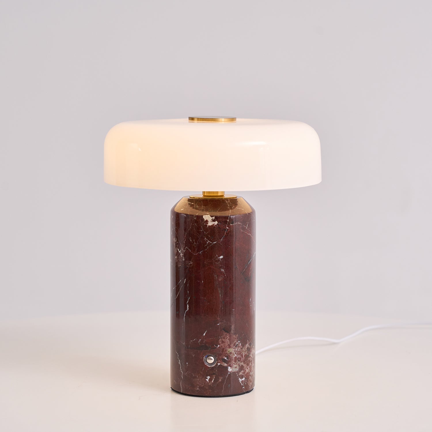 Marble Column Table Lamp
