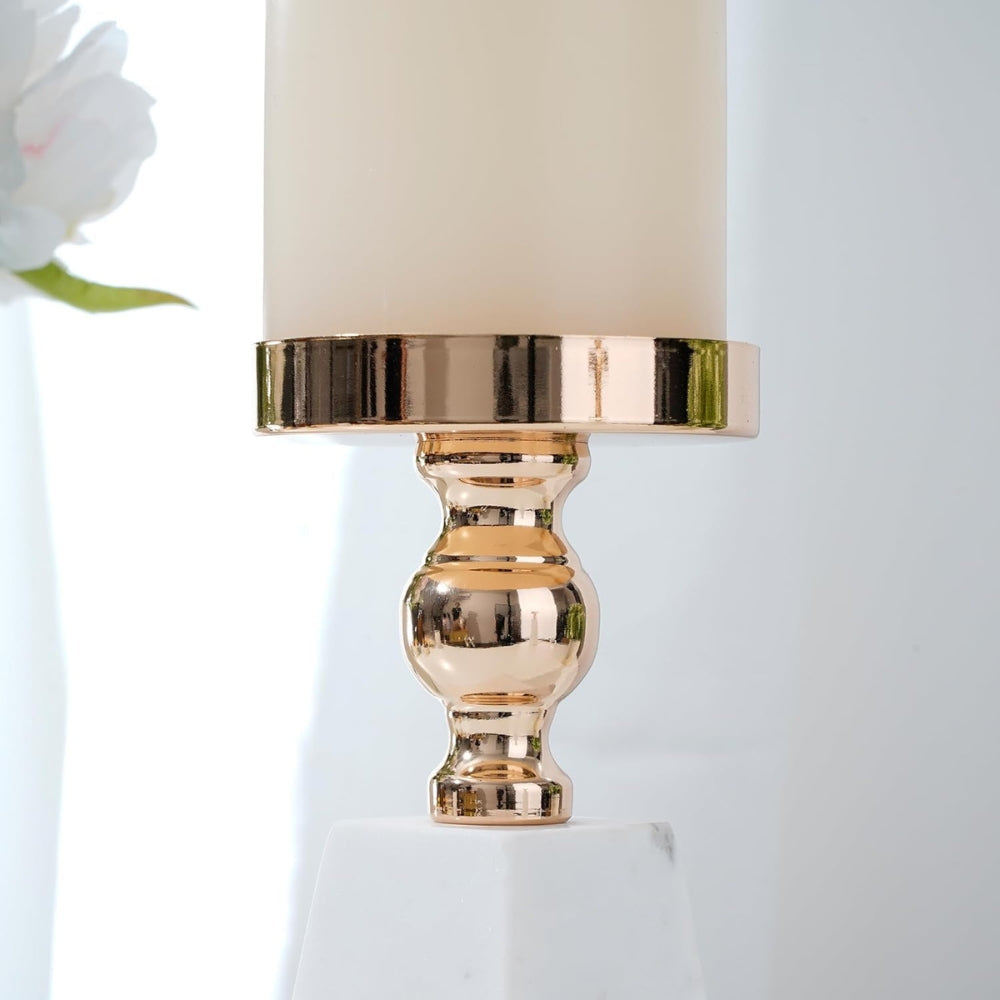Natural Marble & Gold Candle Holde