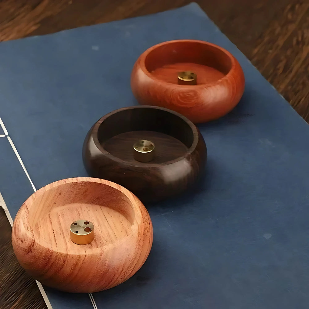 Round Solid Wood Incense Disc