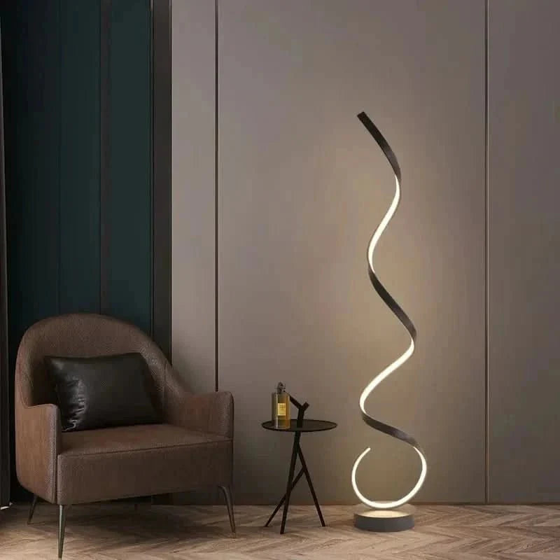 Spiral LED Floor Lamp