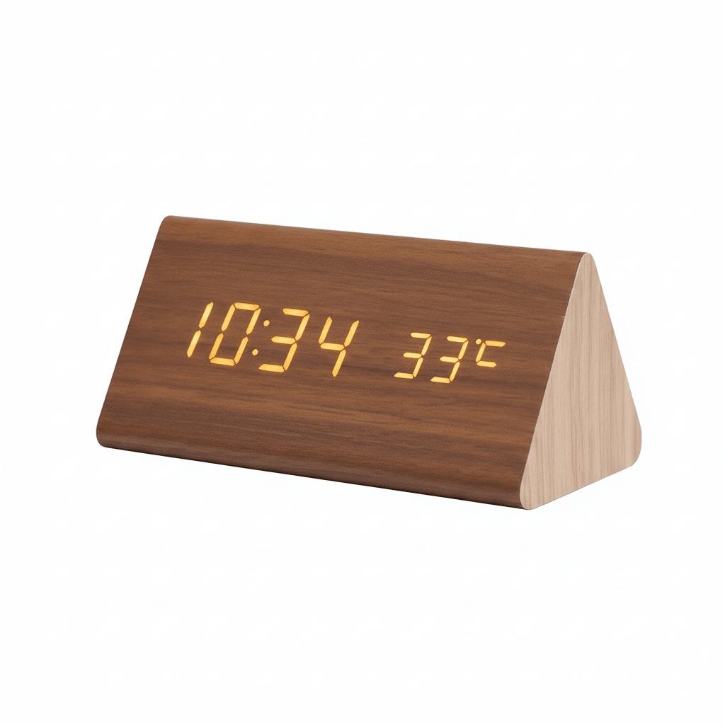 Voice-Activated LED Wood Clock
