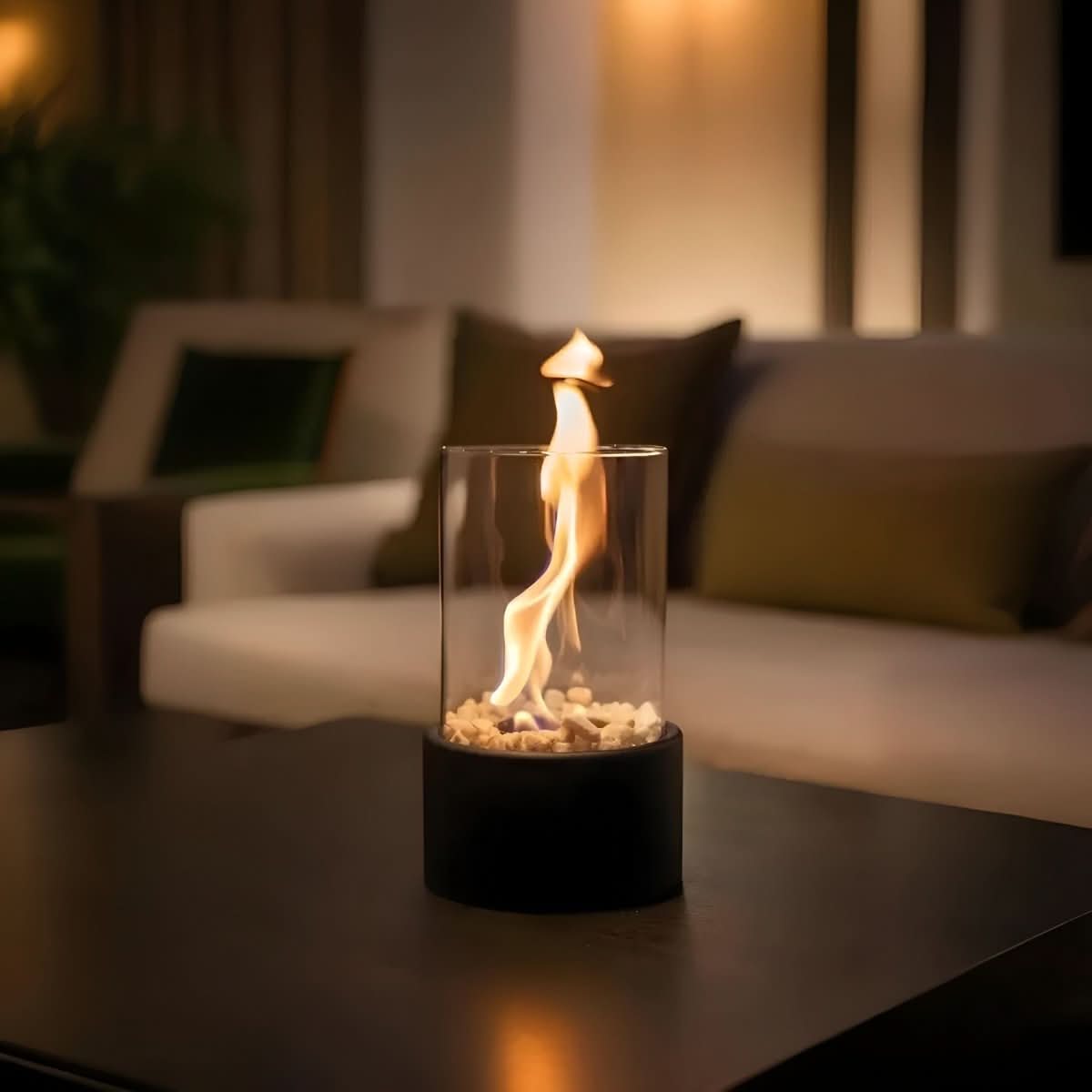 Glass Tabletop Fire Bowl