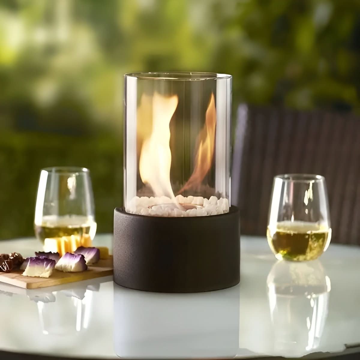 Glass Tabletop Fire Bowl