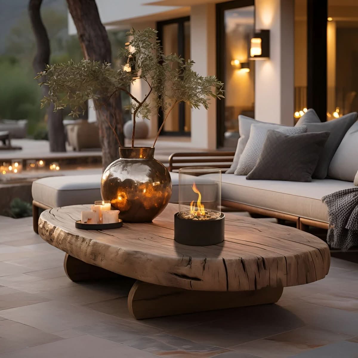Glass Tabletop Fire Bowl
