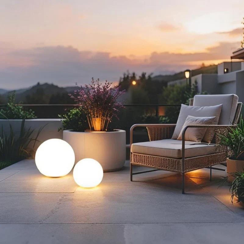 Spherical Orb Outdoor Light