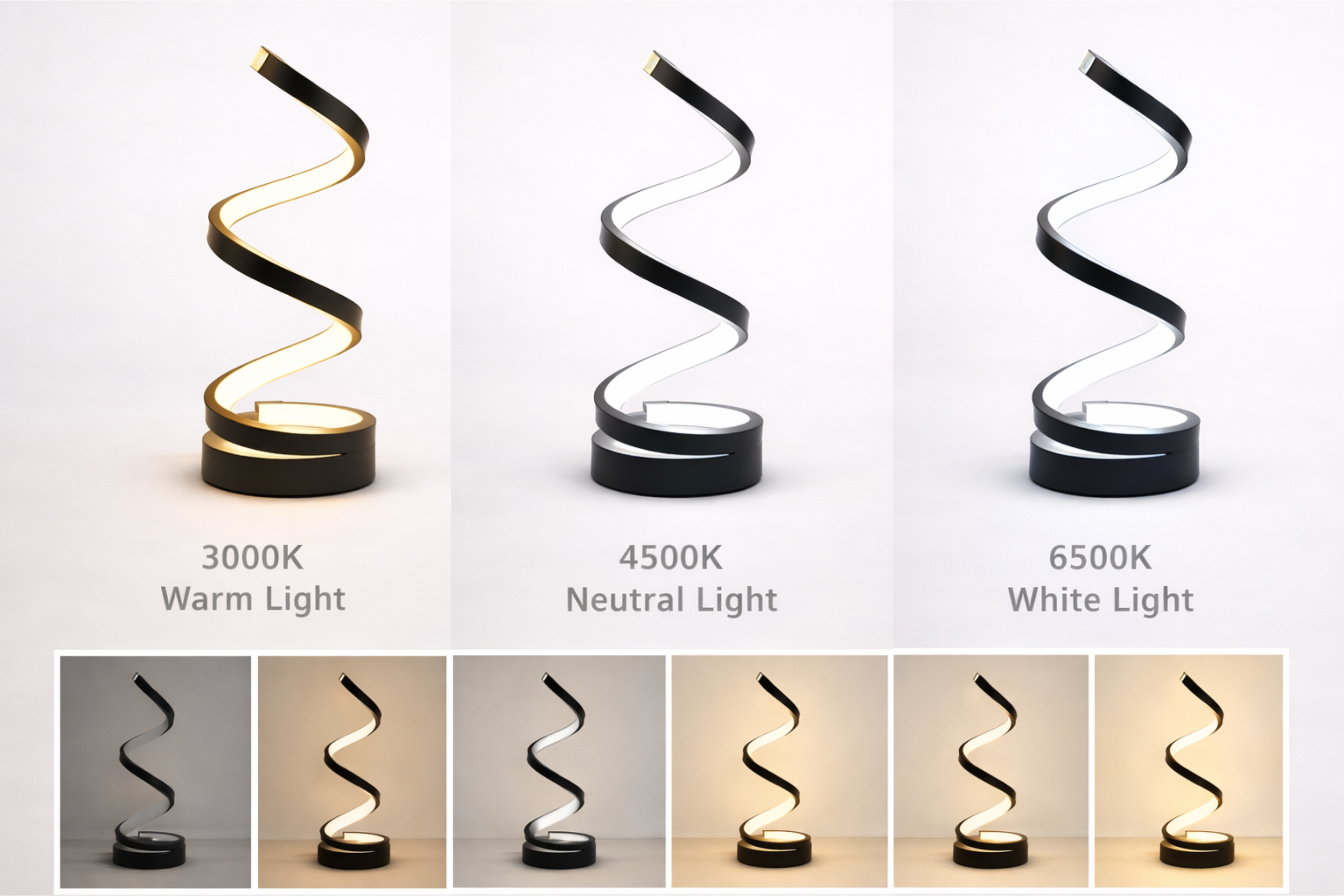 Modern Spiral LED Table Lamp