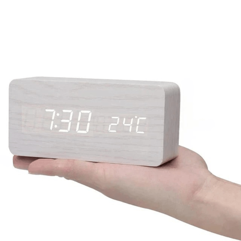 Voice-Activated LED Wood Clock