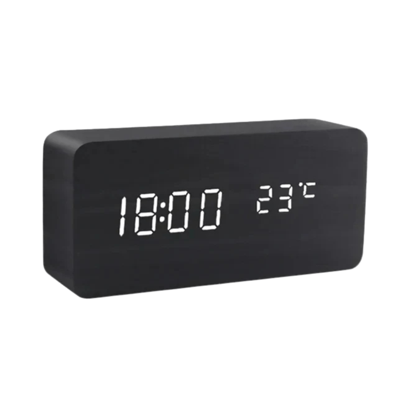 Voice-Activated LED Wood Clock