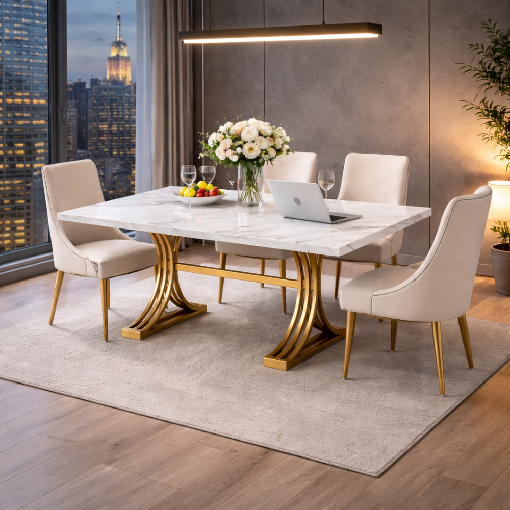 Contemporary Marble Dining Table