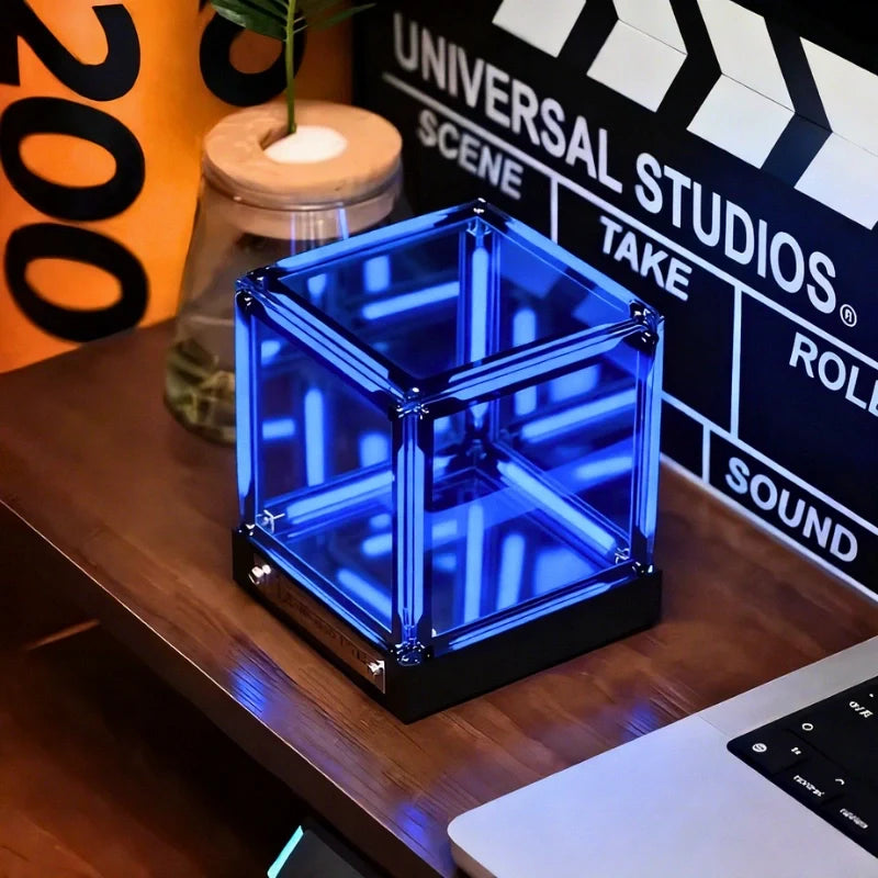 Tesseract Mirror Cube LED Light
