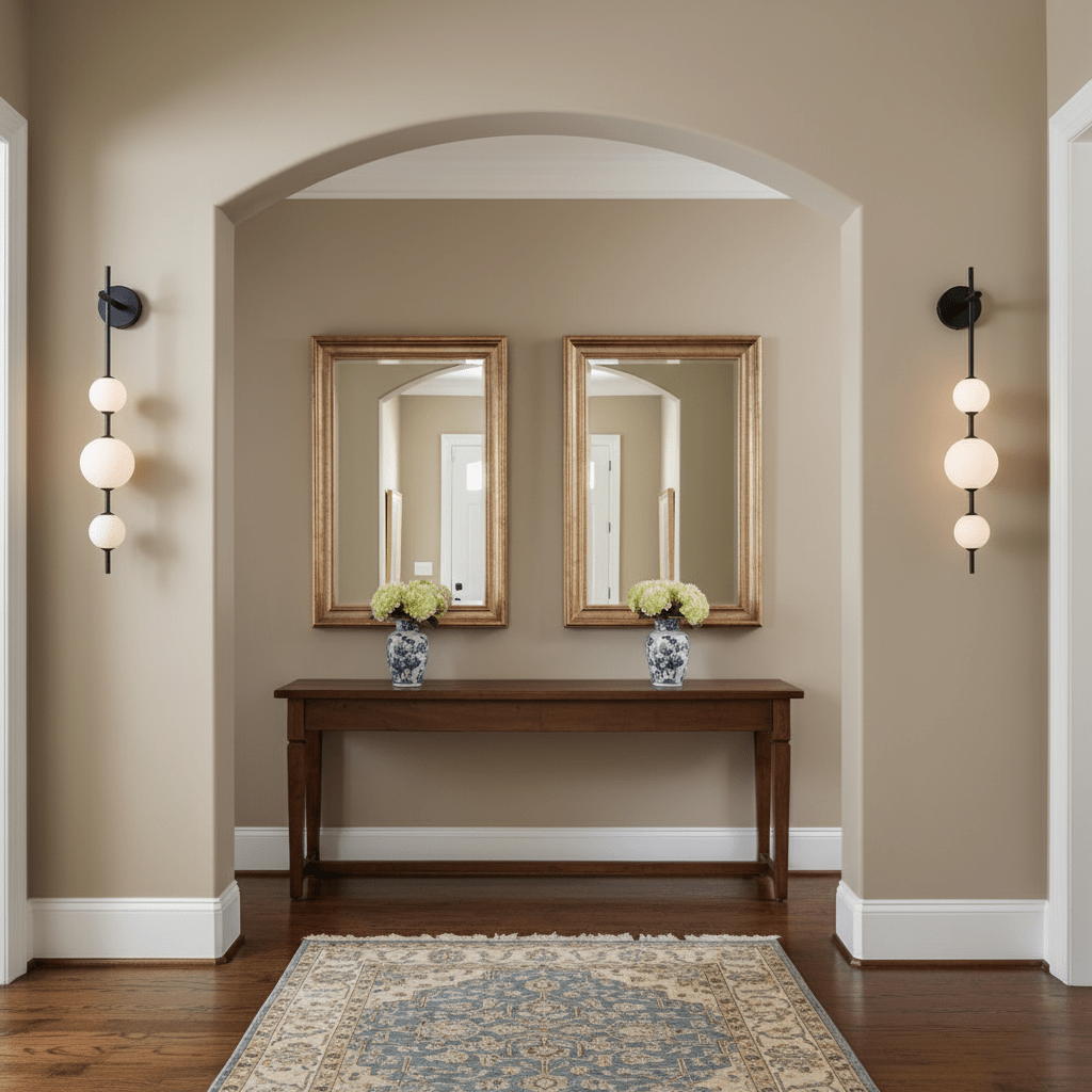 Vertical Globe Wall Light