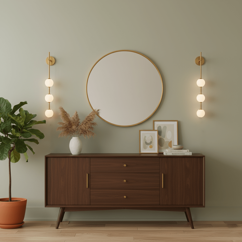 Vertical Globe Wall Light