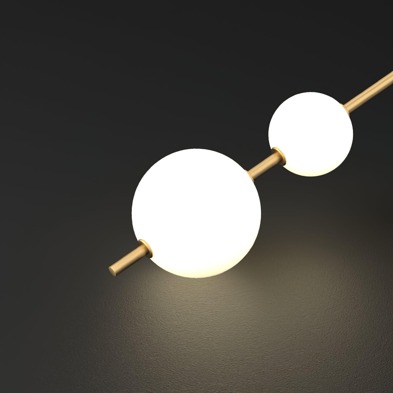 Vertical Globe Wall Light