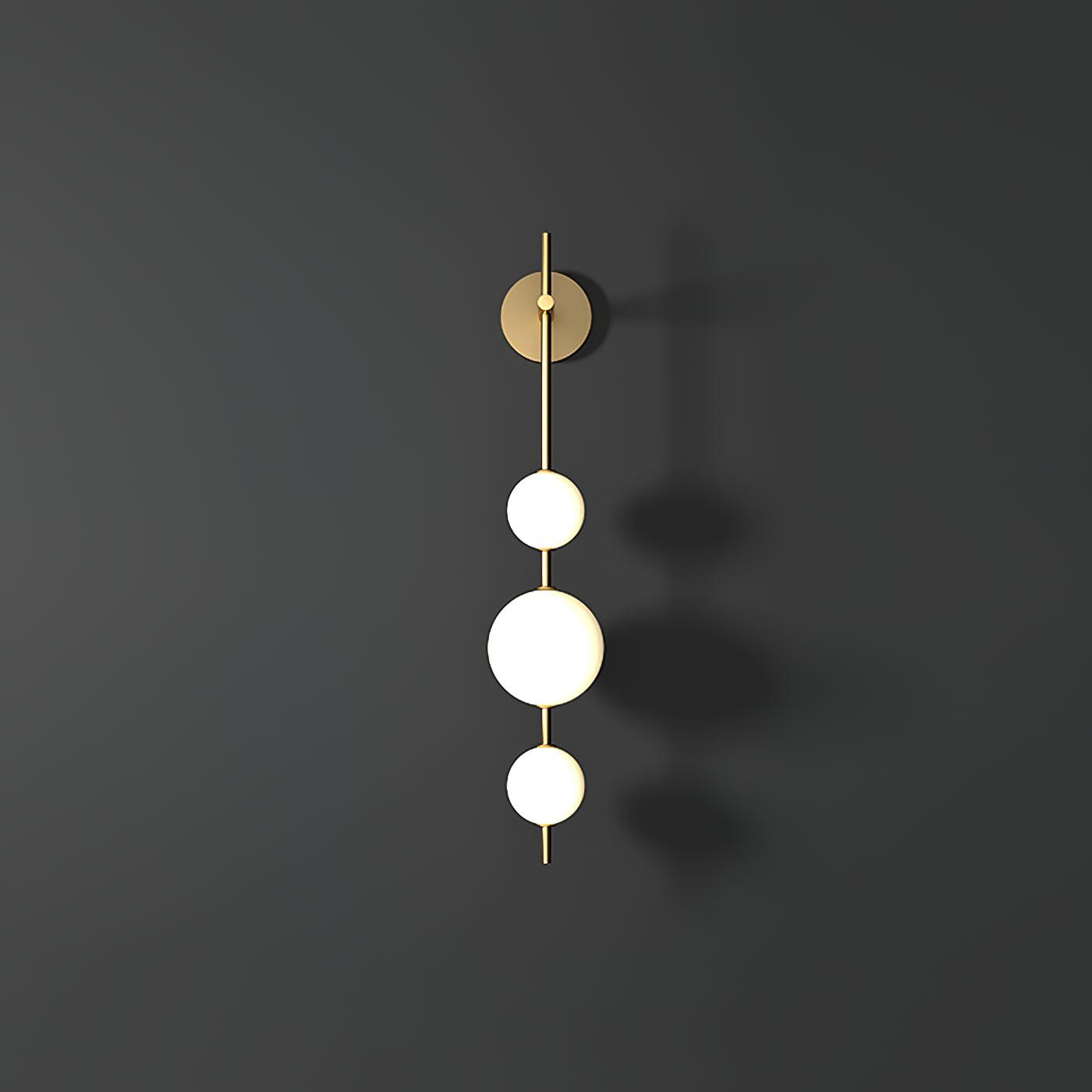 Vertical Globe Wall Light