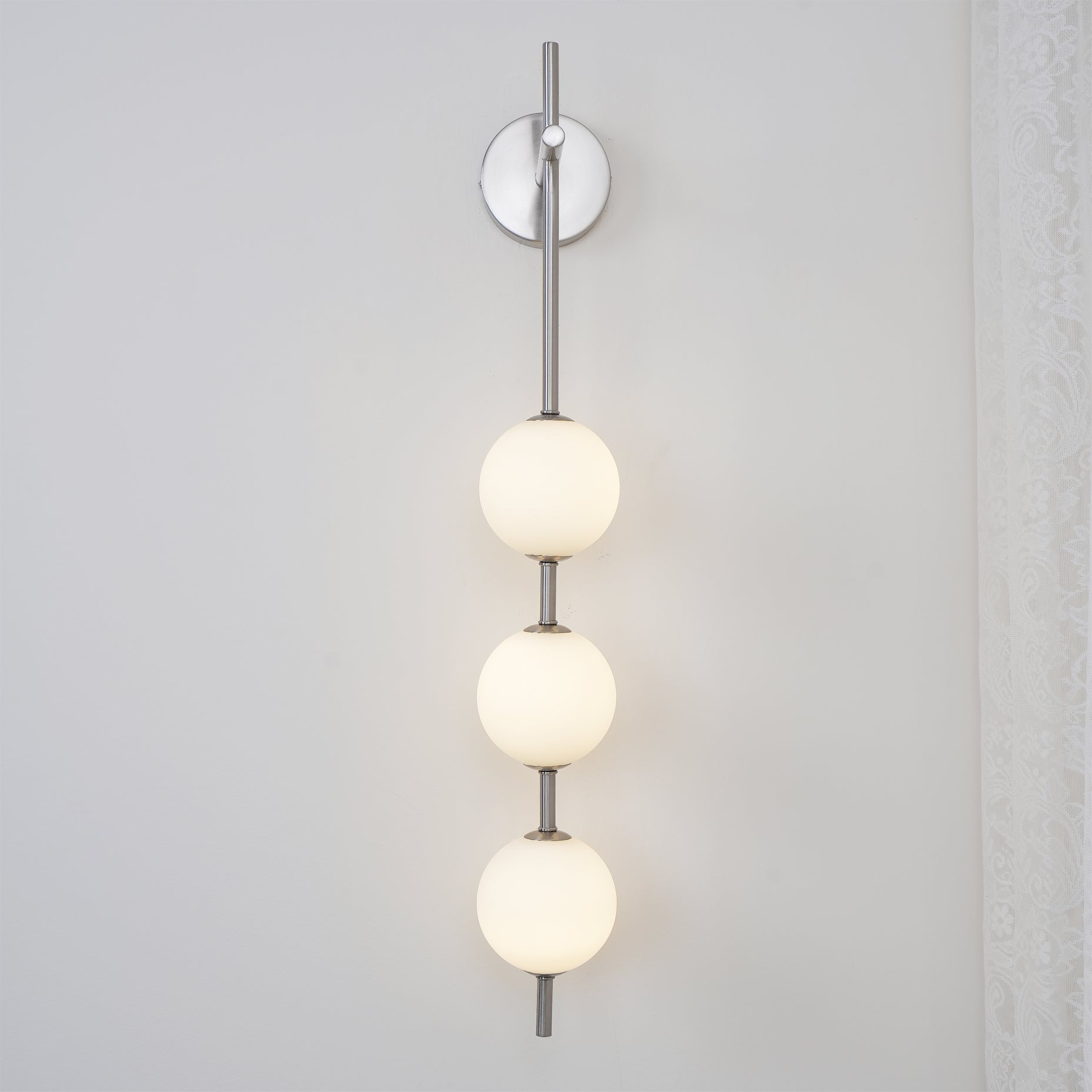 Vertical Globe Wall Light