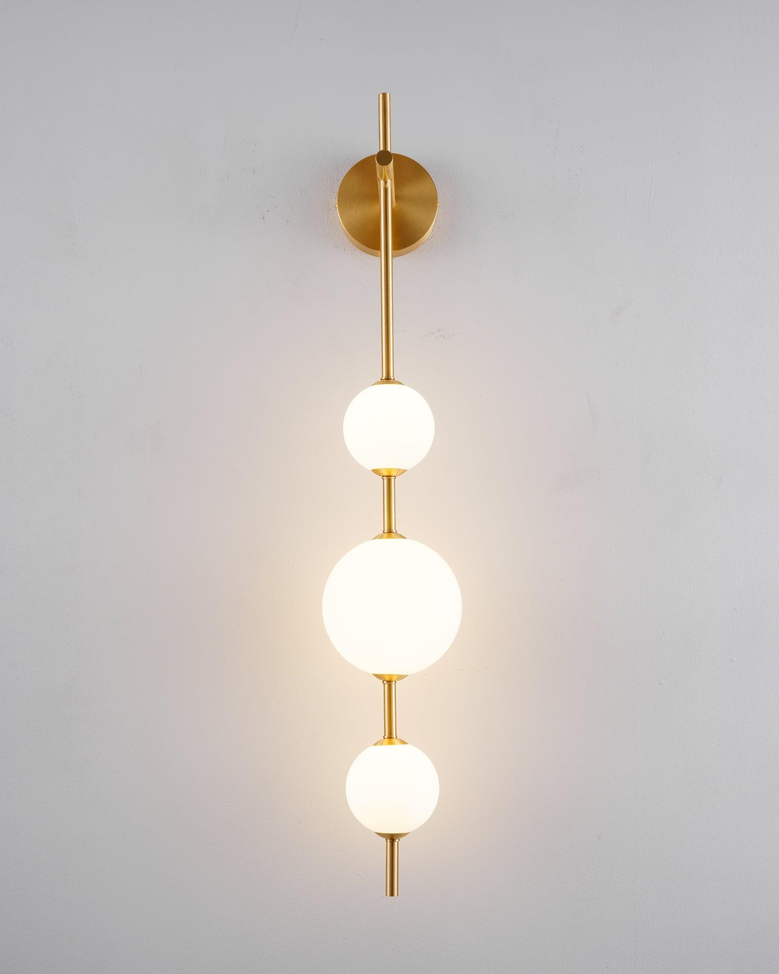 Vertical Globe Wall Light