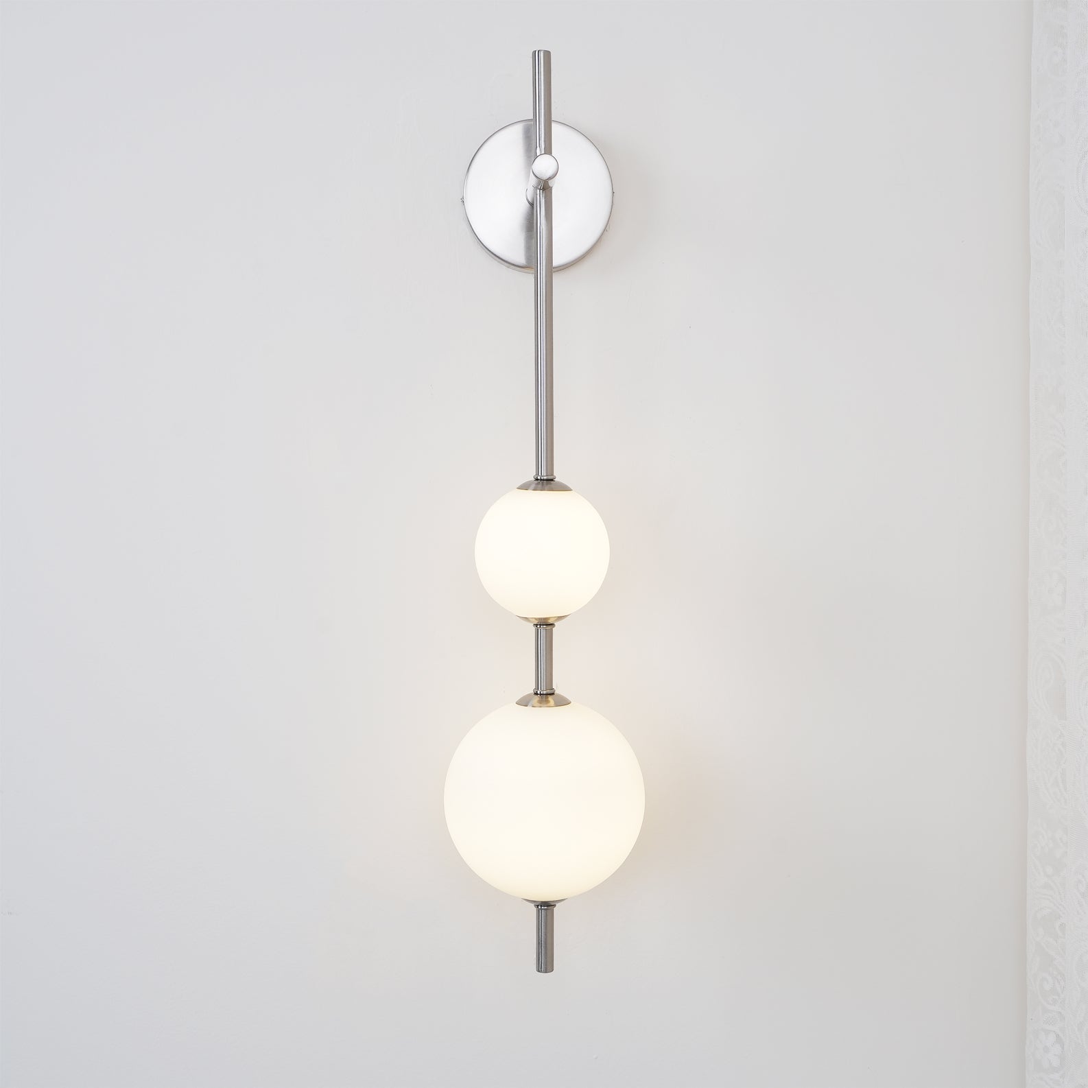 Vertical Globe Wall Light