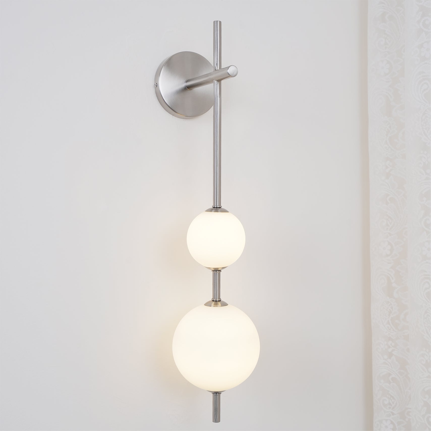 Vertical Globe Wall Light