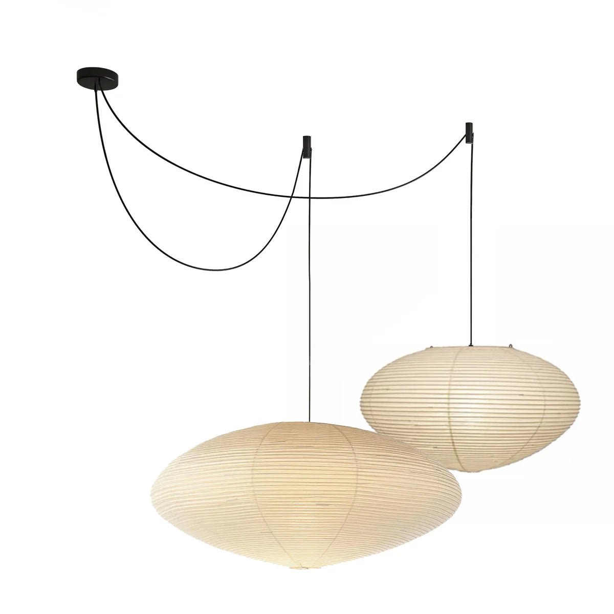Japanese Paper Saucer Ceiling Light