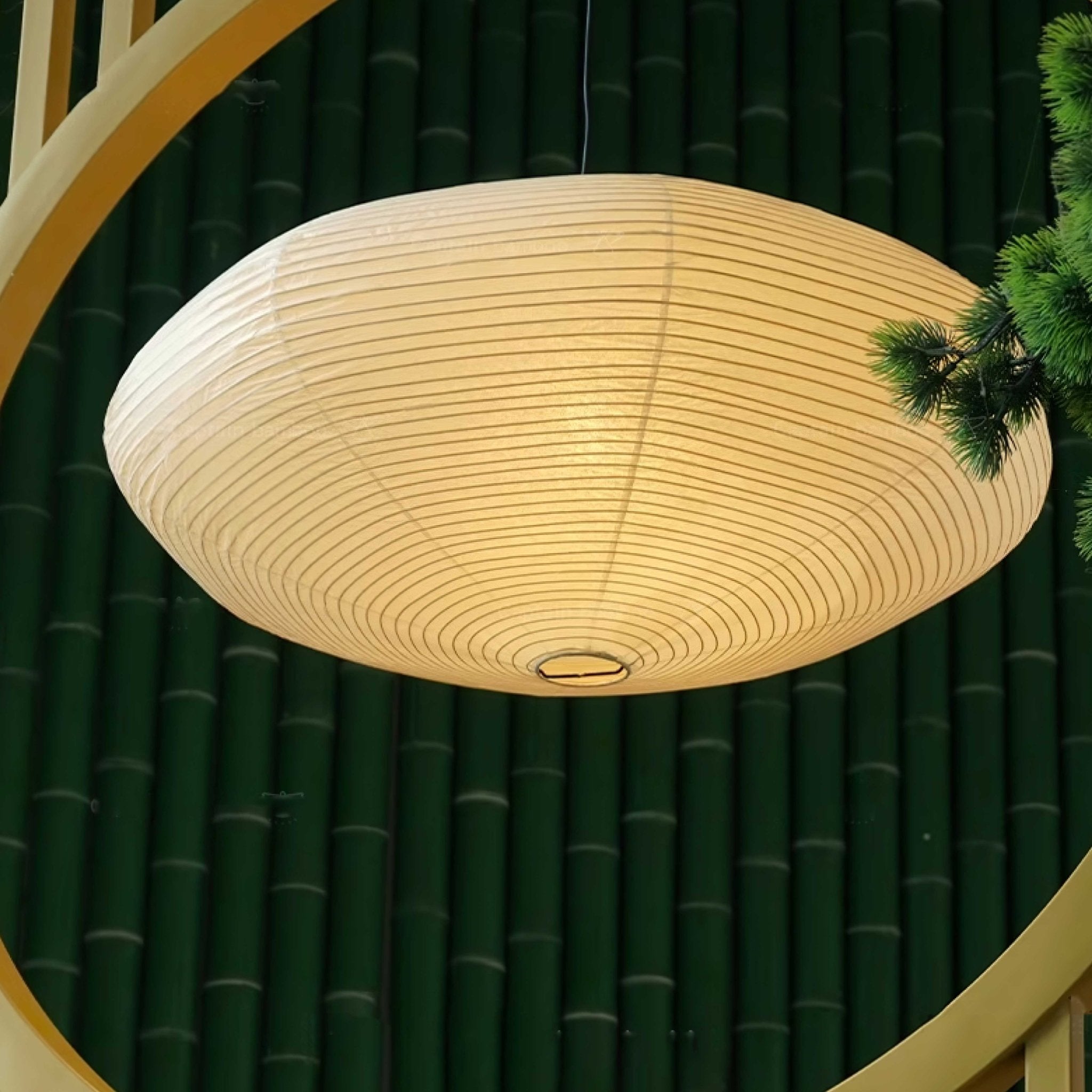 Japanese Paper Saucer Ceiling Light