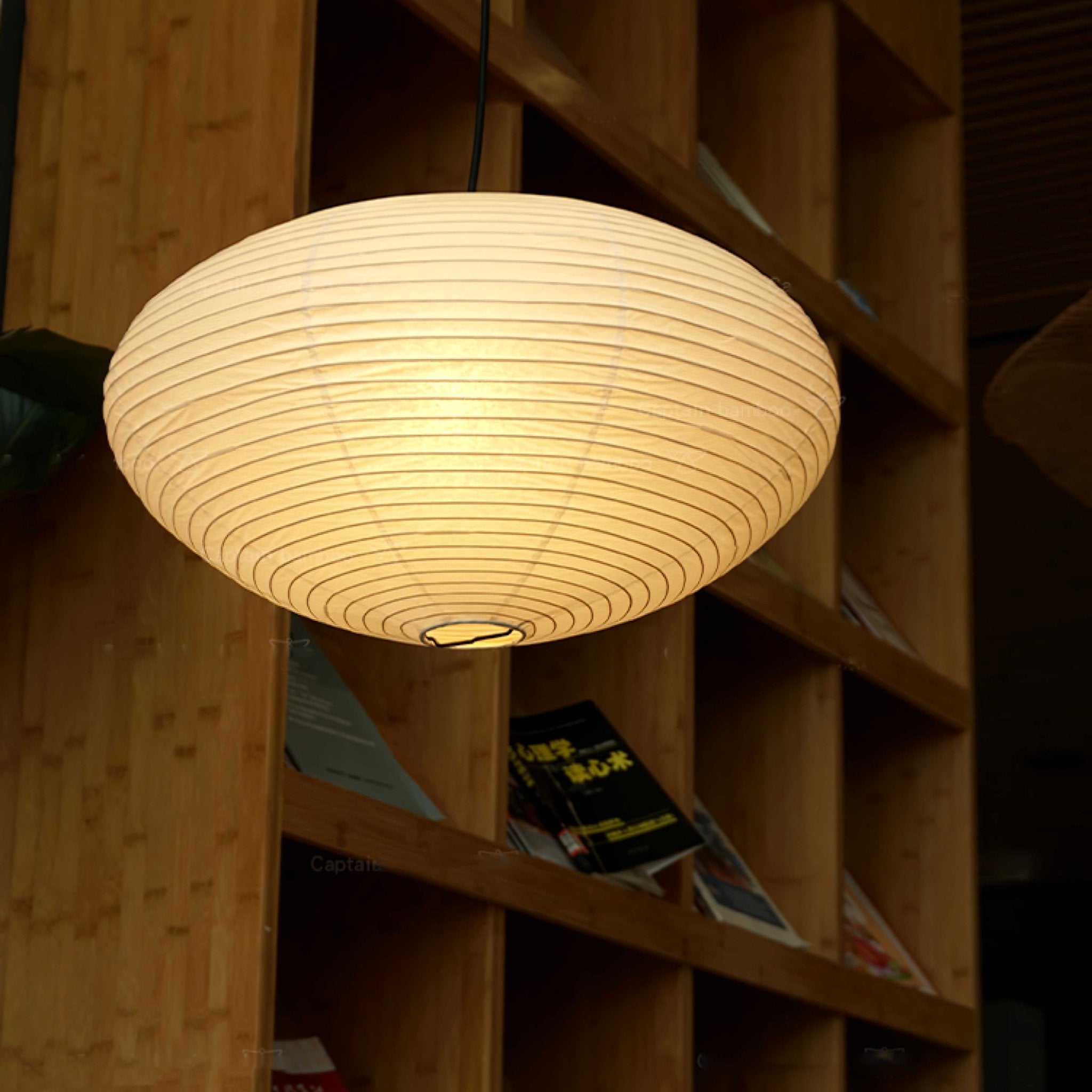 Japanese Paper Saucer Ceiling Light