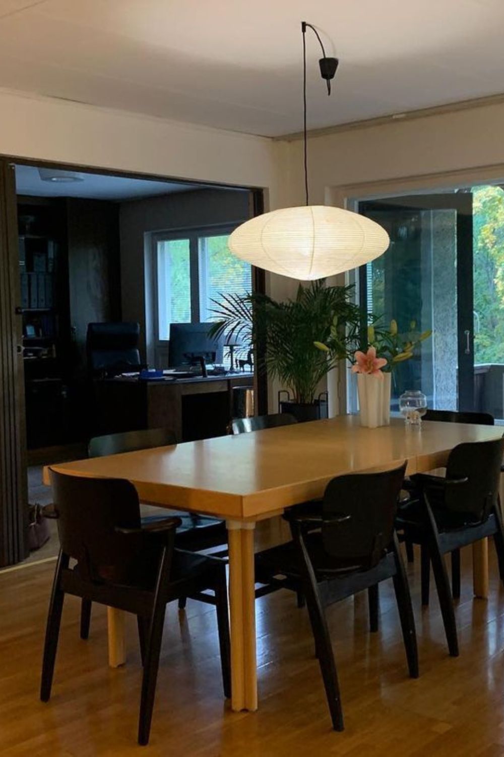 Japanese Paper Saucer Ceiling Light