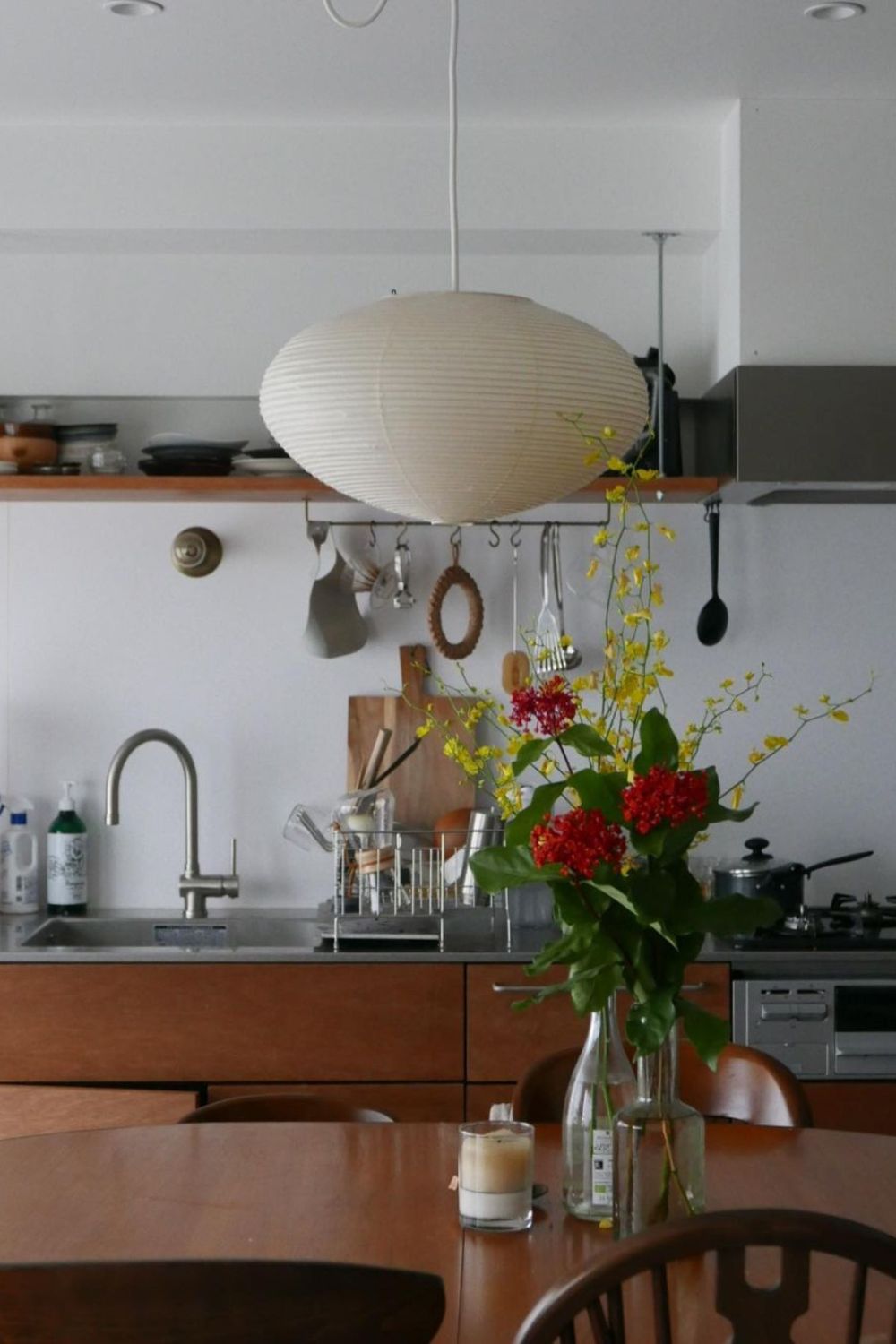 Japanese Paper Saucer Ceiling Light