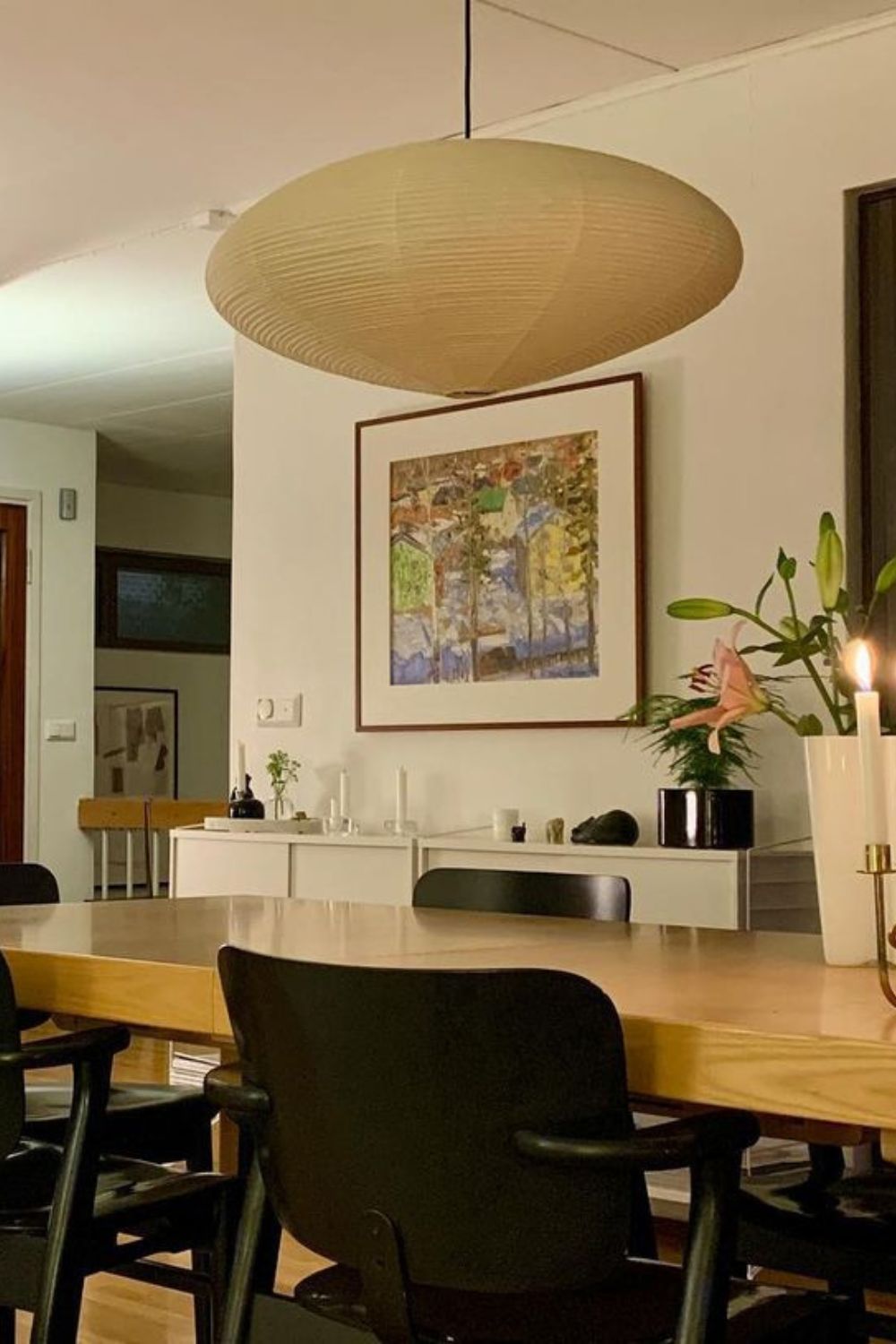 Japanese Paper Saucer Ceiling Light