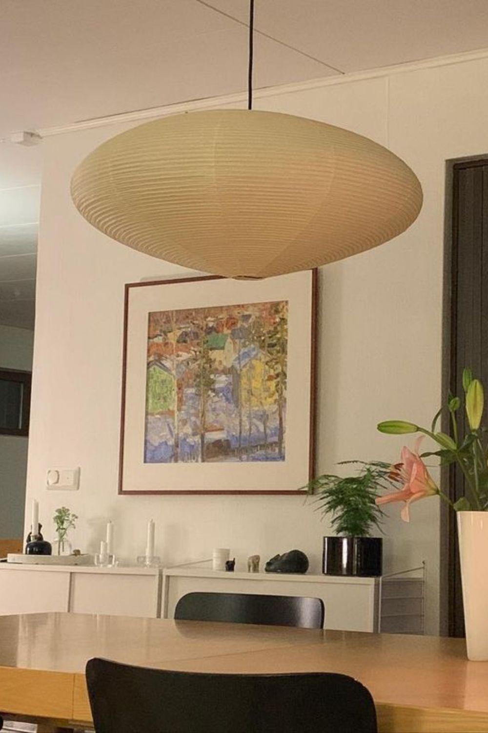 Japanese Paper Saucer Ceiling Light