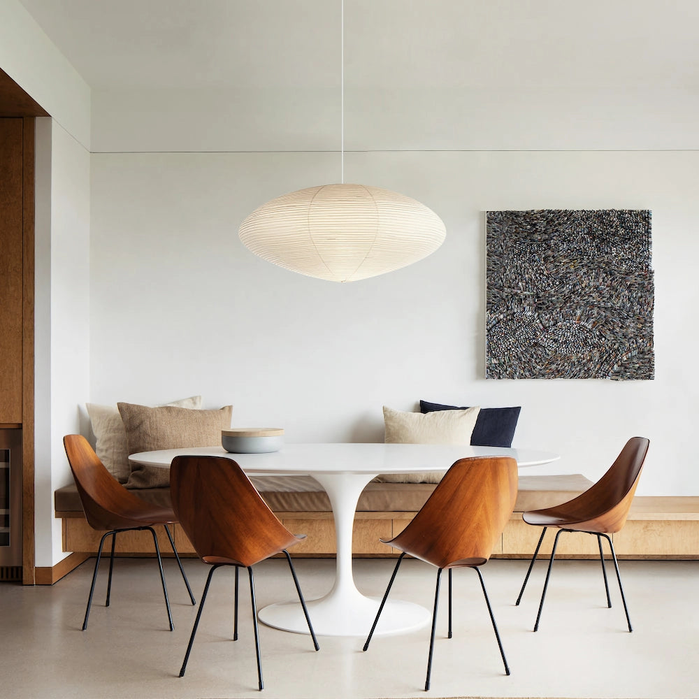 Japanese Paper Saucer Ceiling Light