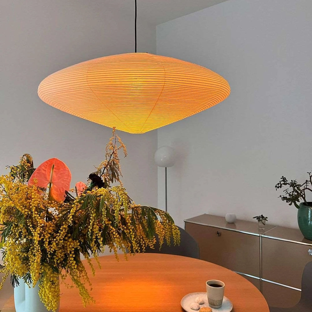 Japanese Paper Saucer Ceiling Light