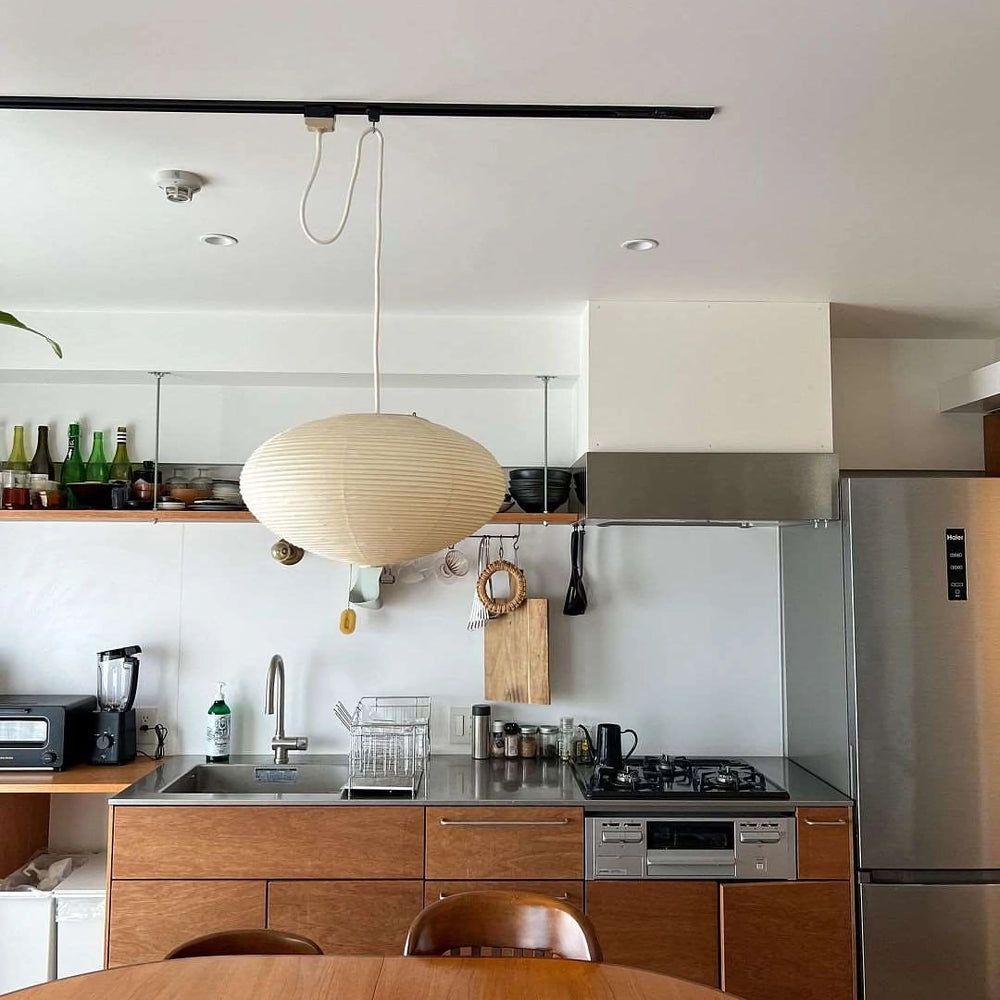 Japanese Paper Saucer Ceiling Light