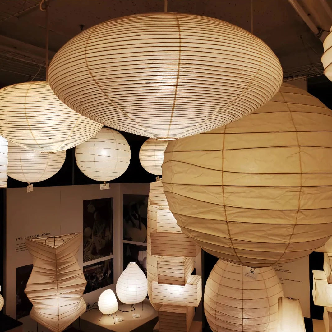 Japanese Paper Saucer Ceiling Light