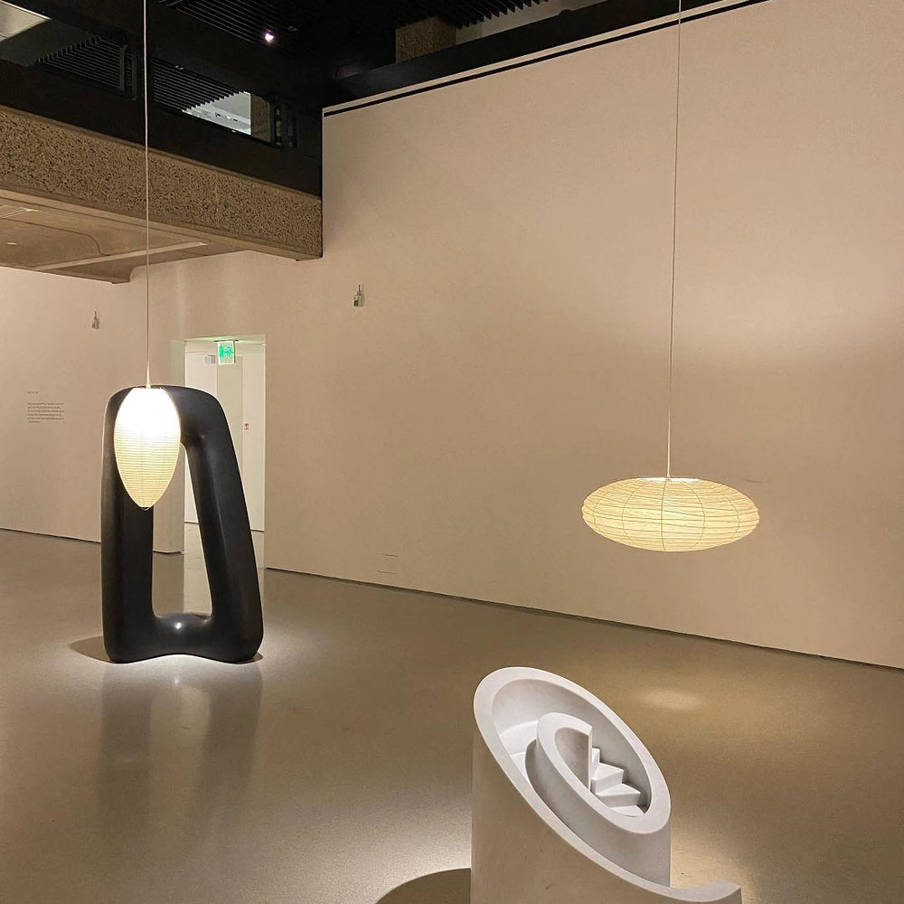Japanese Paper Saucer Ceiling Light