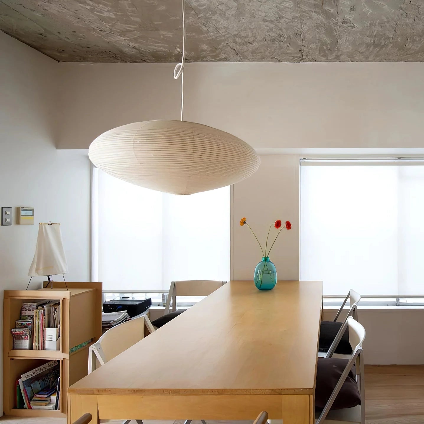 Japanese Paper Saucer Ceiling Light