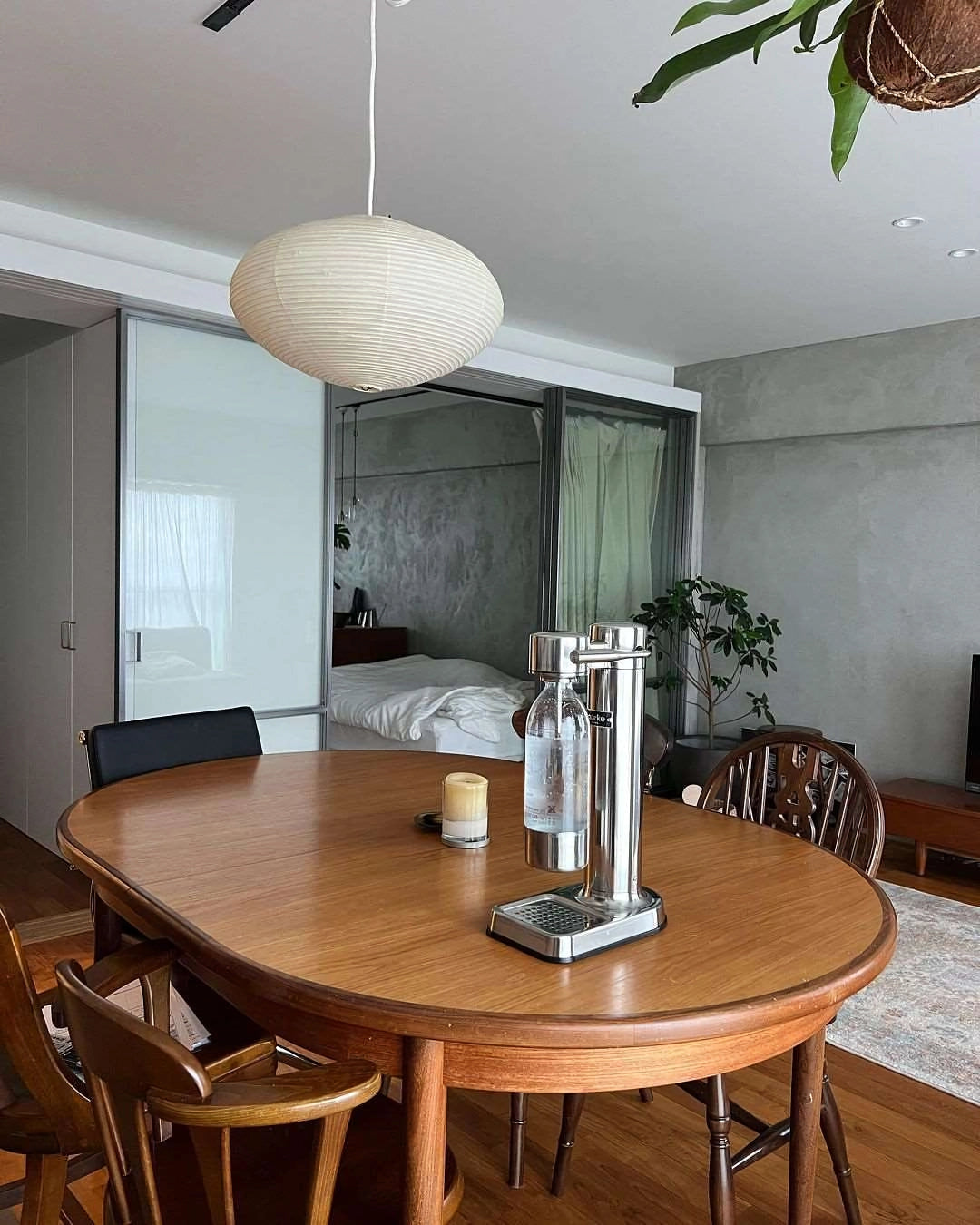 Japanese Paper Saucer Ceiling Light