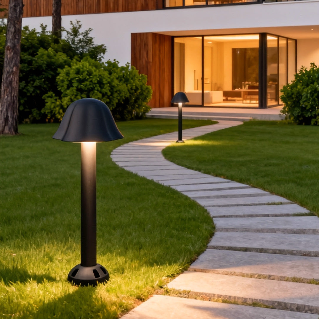 Mushroom Cap Outdoor Path Post Light