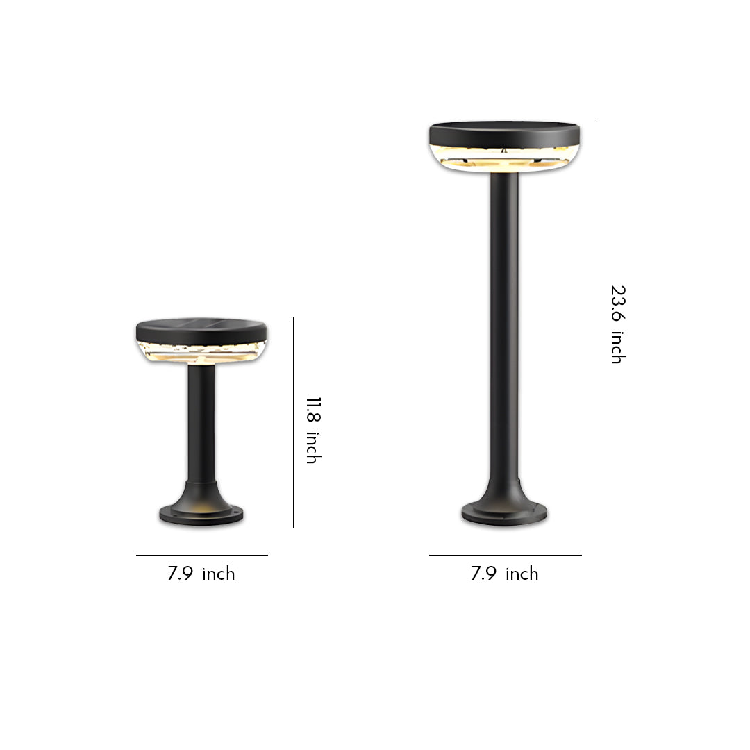 Solar Matte Outdoor Garden Path Post Light