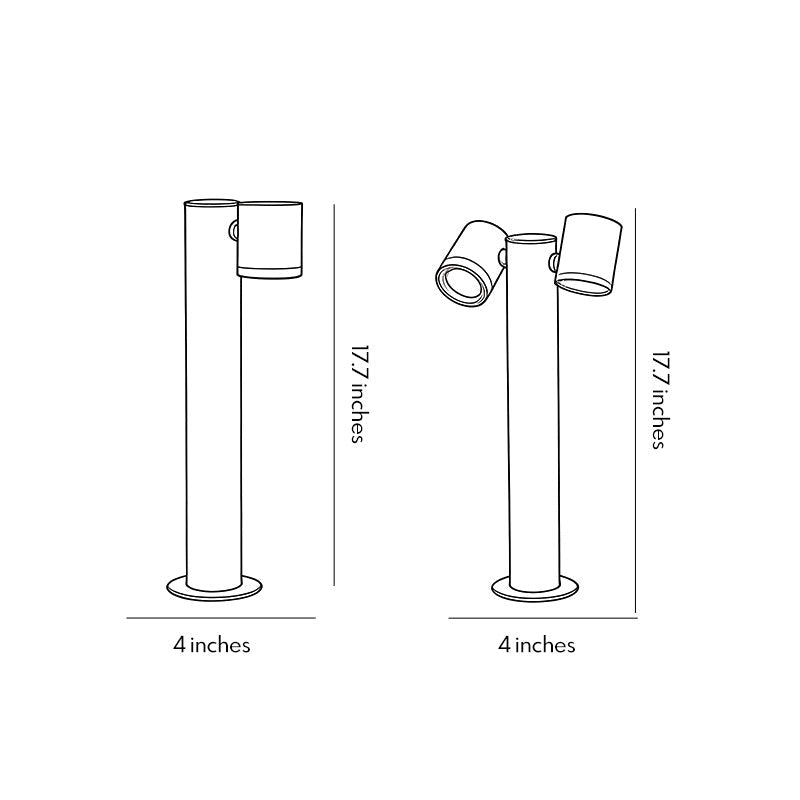Dual Head Adjustable Bollard Light