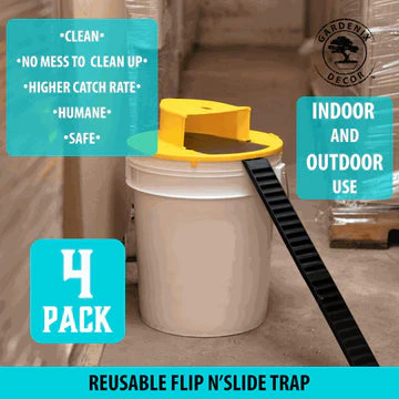 4-Pack Bucket Lid Mouse Trap