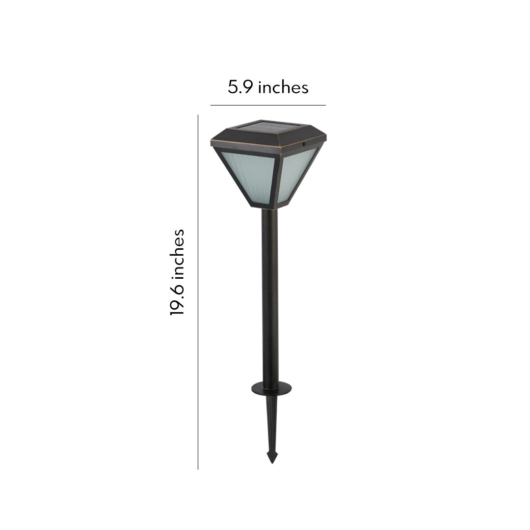 Solar Copper Bollard Garden Light