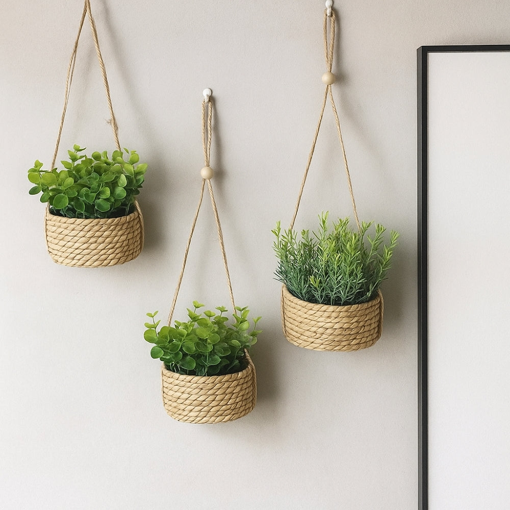 Hanging Faux Plant Basket