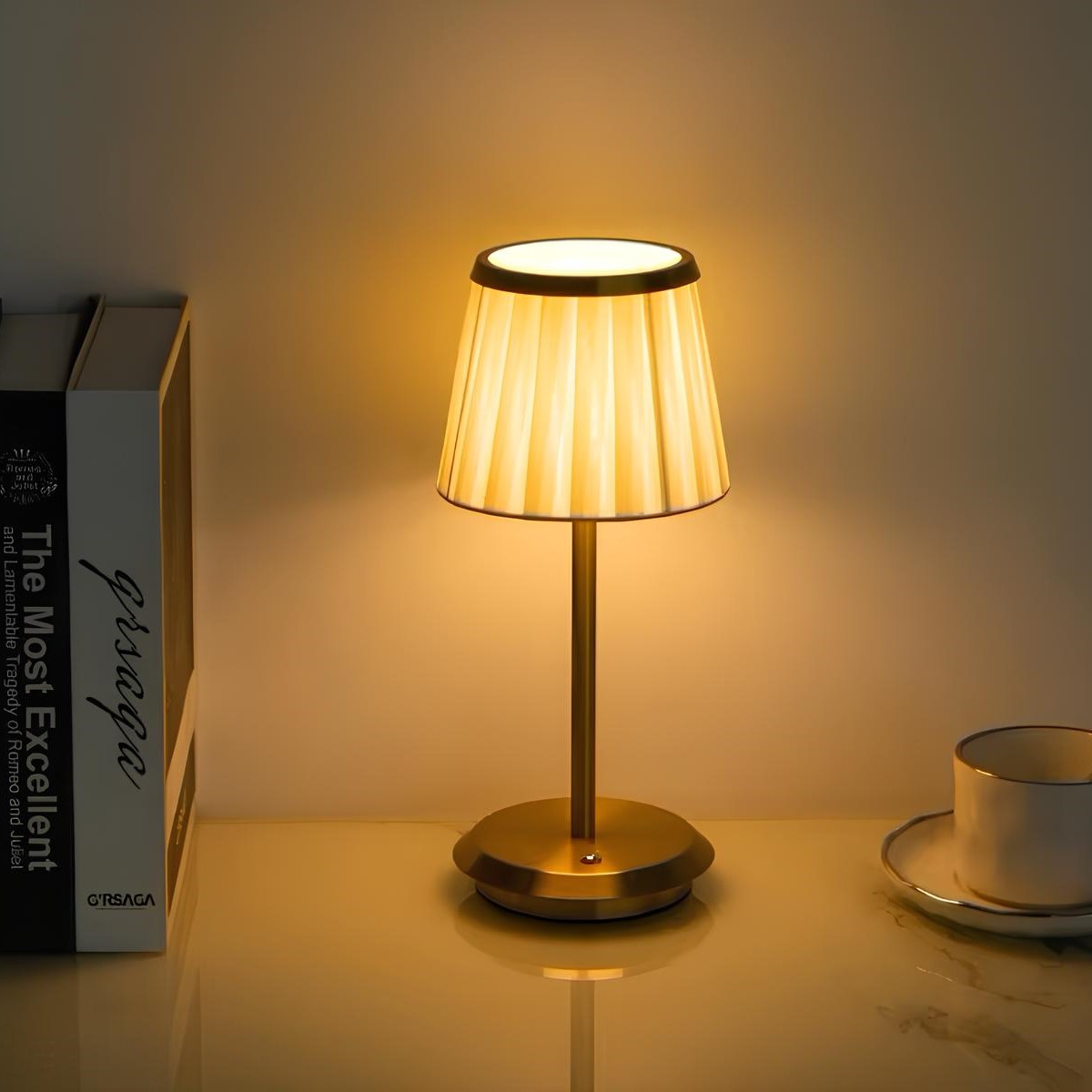 Classic Pleated Accent Table Lamp